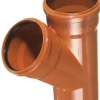 PVC kloakgrenrør 110 mm x 45 gr. rød