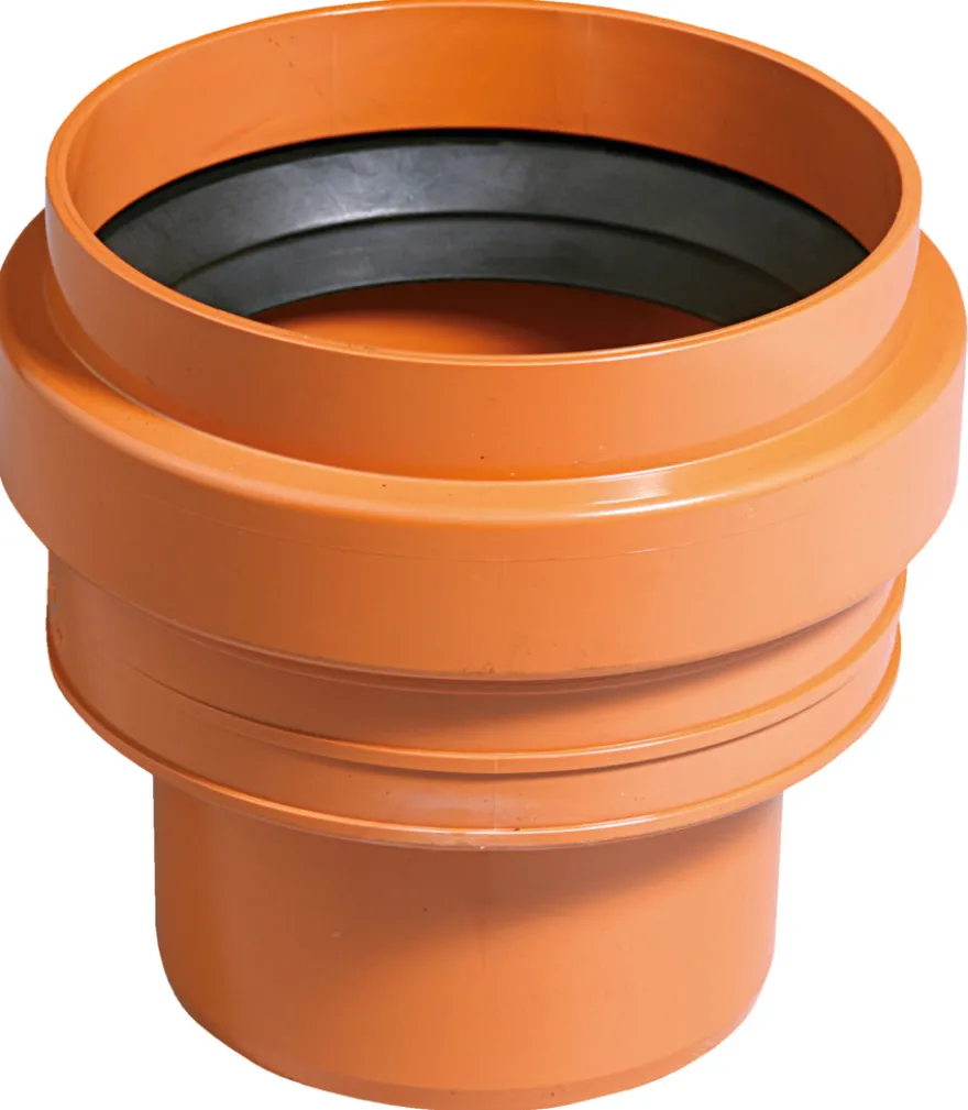 PVC kloakreduktion 110 x 138 mm rød