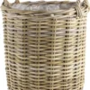 Rattankurv m/plast Ø30 cm