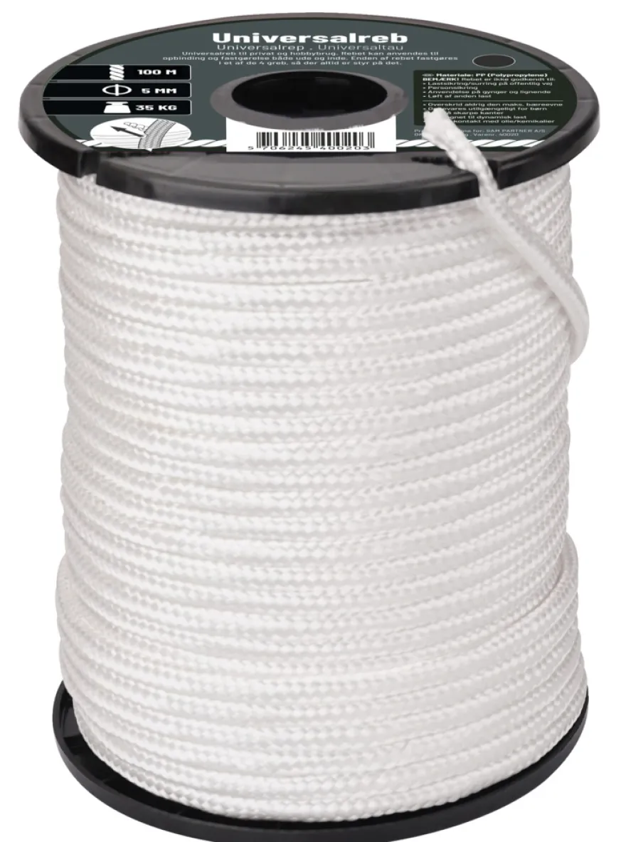 Reb universal Ø5 mm x 100 meter hvid