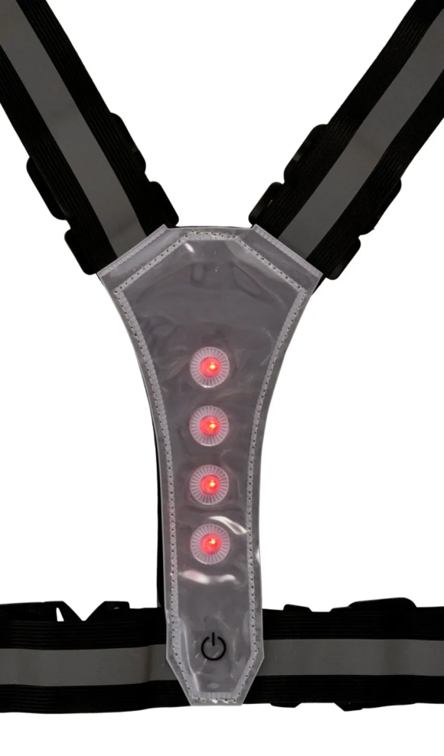 Refleksvest med LED sort/grå - BikeZone®