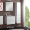 Reno spejlskab 60 cm