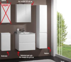 Reno spejlskab 60 cm
