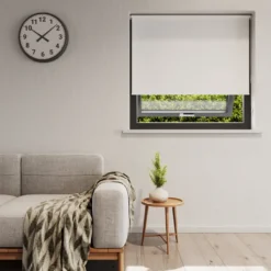 Rullegardin lysdæmpende hvid 140 x 250 cm