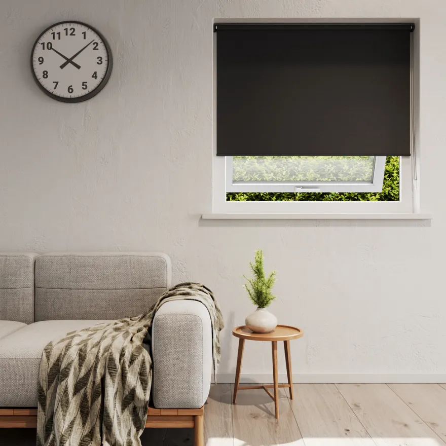 Rullegardin lysdæmpende sort 140 x 210 cm