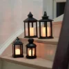 Rund lanterne med LED-bloklys