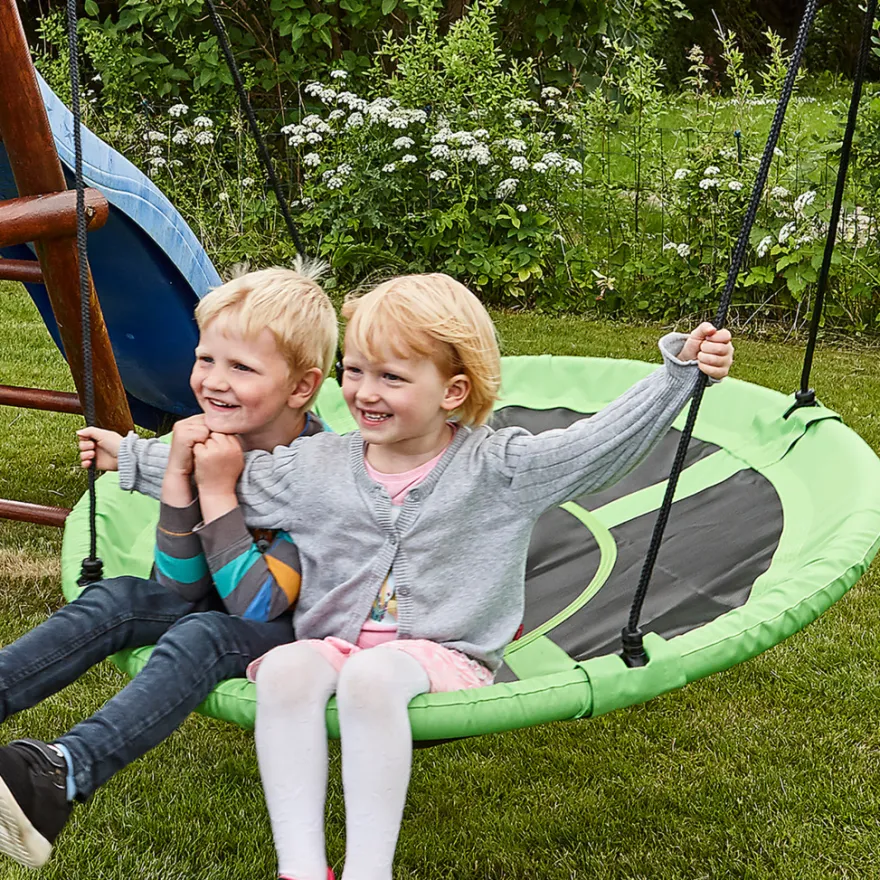 Rundgynge grøn/sort Ø110 cm - Nordic Play