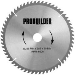 Rundsavsklinge Ø255 x 30 mm - 60T - Probuilder
