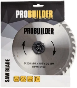 Rundsavsklinge Ø250 x 30 mm - 40T - Probuilder