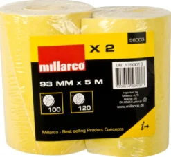 Sandpapir 2 ruller i K100 og K120