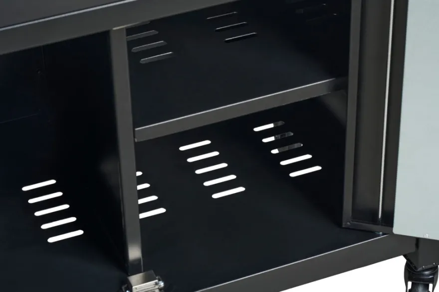 Serveringsvogn Columbus sort stål - Sunlife®