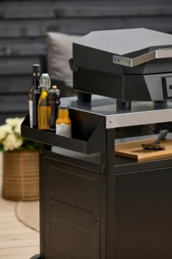 Serveringsvogn Columbus sort stål - Sunlife®