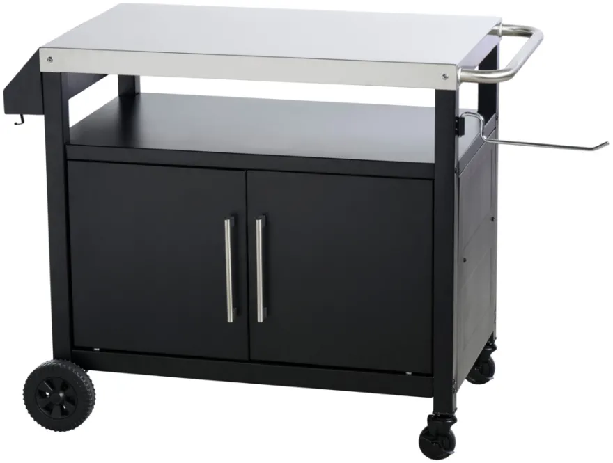 Serveringsvogn Columbus sort stål - Sunlife®