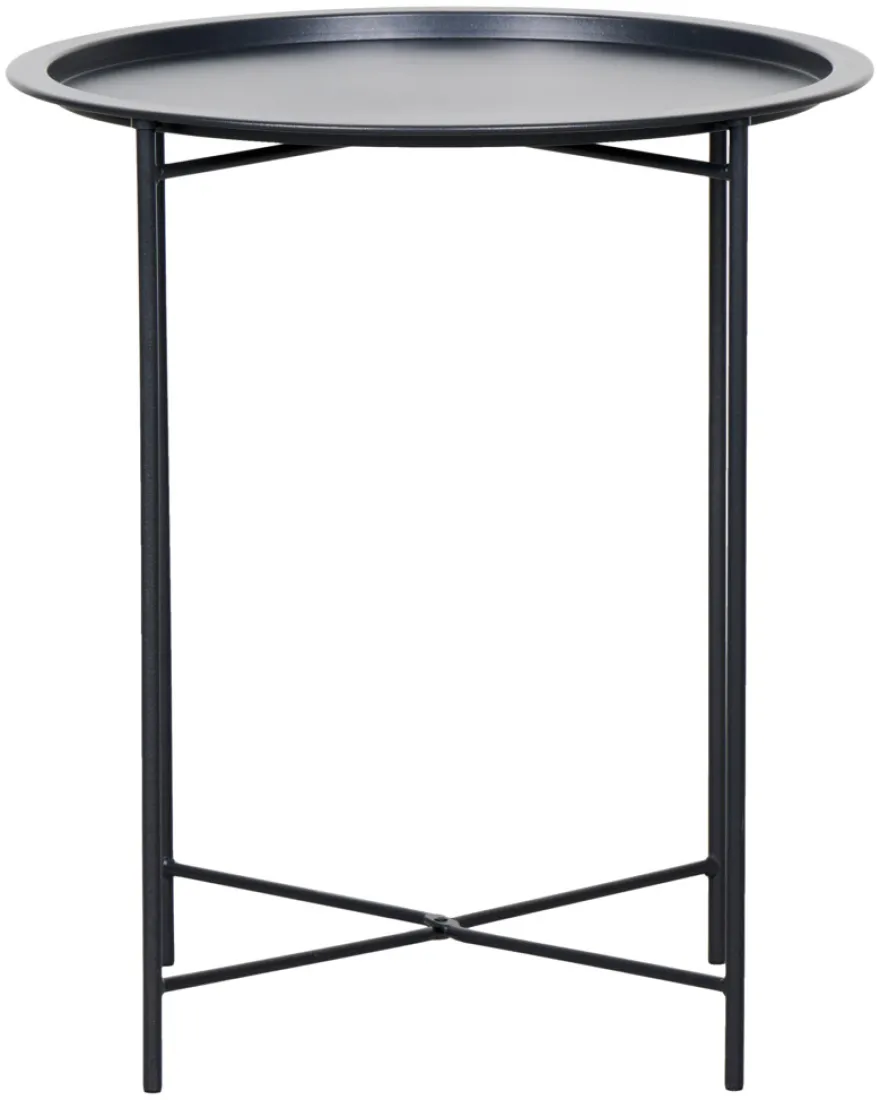Sidebord Michigan Ø46,8 cm stål sort - Sunlife®