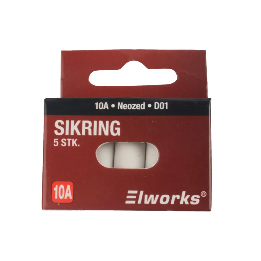 Sikringer 10A D01 5-pk. - Elworks