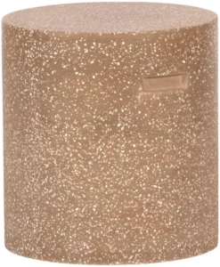 Skammel i brun terrazzo Ø37 x H40 cm