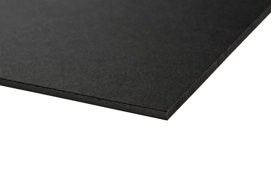 Skumplade m/kartondæklag sort 5 x 1000 x 700 mm