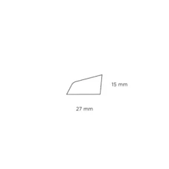 Skureliste hvid - 15 x 27 x 3000 mm