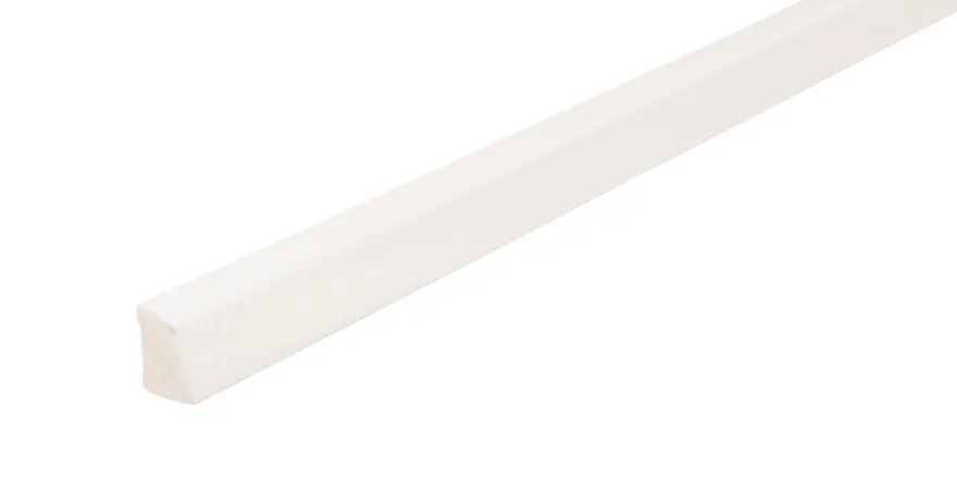 Skureliste plast hvid - 15 x 22 x 3000 mm