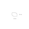 Skyggeliste hvid - 15 x 21 x 3000 mm