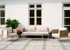 Sofasæt m/hynder 4 dele natur - Envy