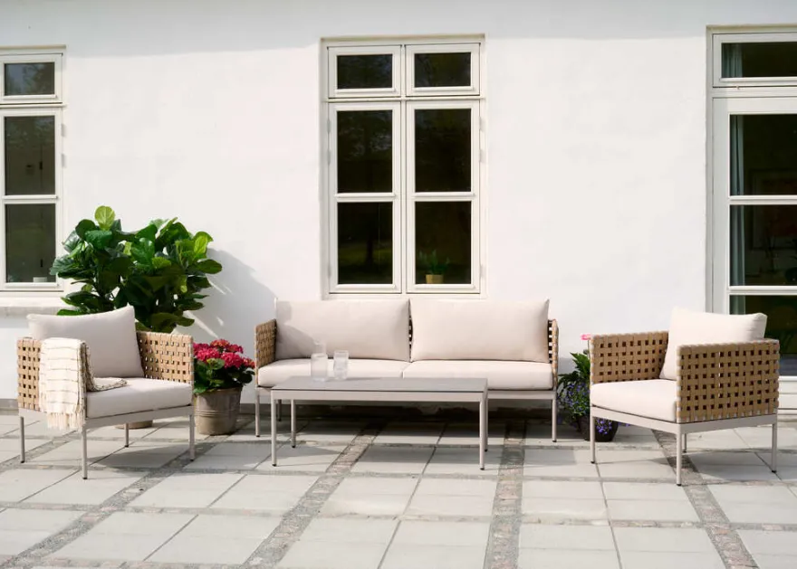 Sofasæt m/hynder 4 dele natur - Envy