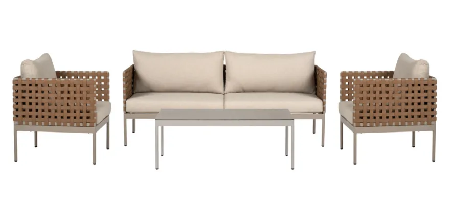 Sofasæt m/hynder 4 dele natur - Envy
