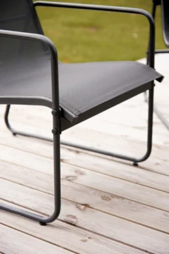 Sofasæt stål sort 4 dele - Envy