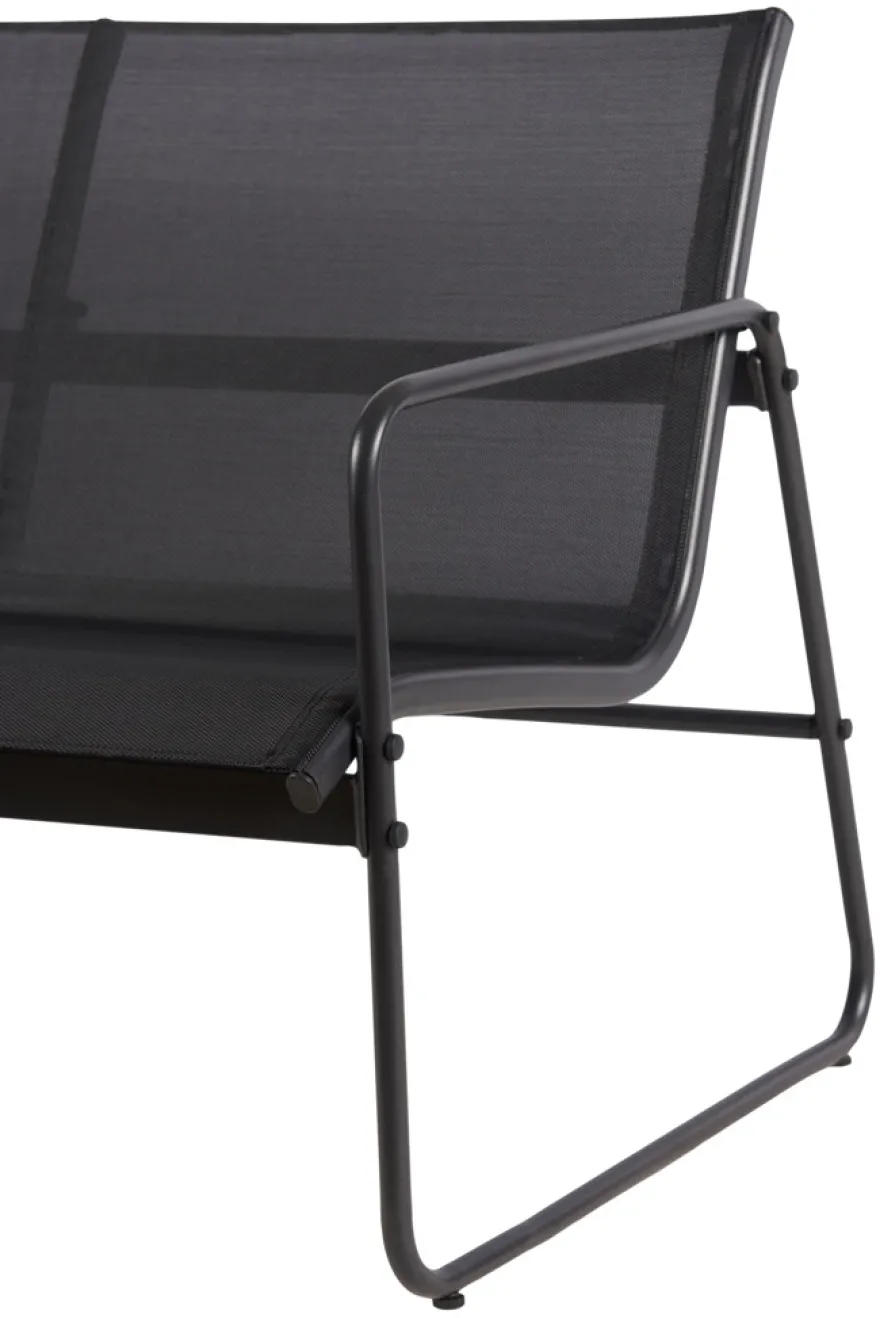 Sofasæt stål sort 4 dele - Envy