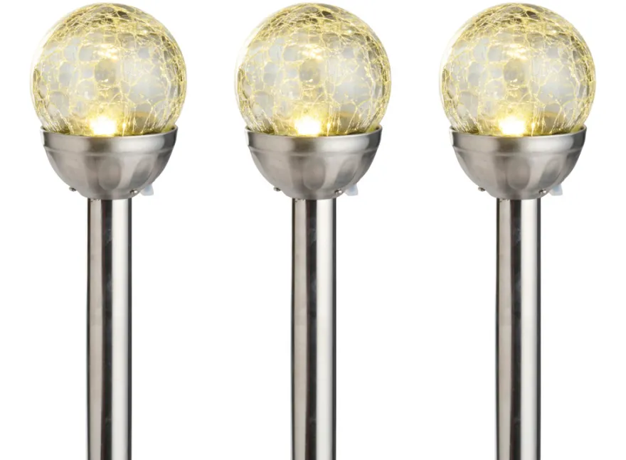 Solcellelamper Ø8 x H34 cm 3-pk. - Garden®