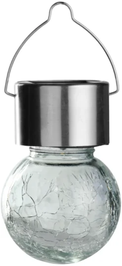 Solcellepære glas/metal Ø6 cm 3-pk. - Garden®