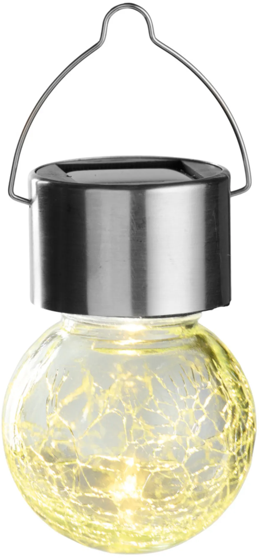 Solcellepære glas/metal Ø6 cm 3-pk. - Garden®