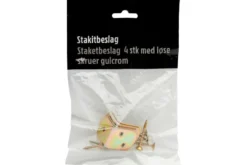 Stakitbeslag gulcrom 4 stk.