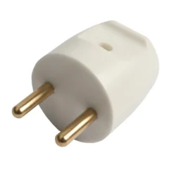 Stikprop S4 rund hvid u/jord - Elworks