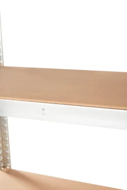 Stålreol galv. m/5 hylder - 90 x 180 x 45 cm