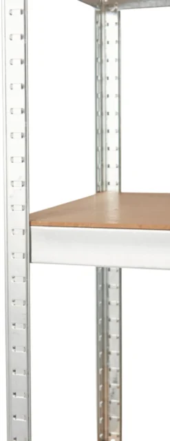 Stålreol galv. m/5 hylder - 90 x 180 x 45 cm