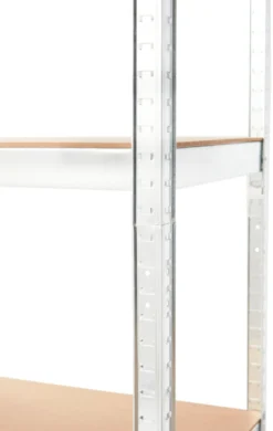 Stålreol galv. m/5 hylder - 90 x 180 x 45 cm