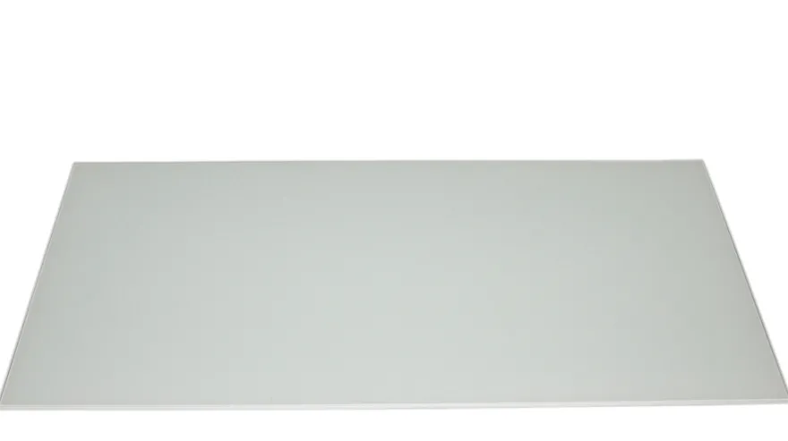 Stænkplade hvid glas firkantet 80 x 40 cm
