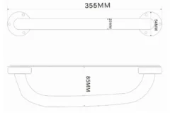 Støttegreb 30 cm krom