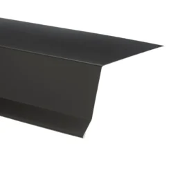 Tagfod sort aluminium 55 x 80 x 1000 mm