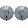TARGET® sugekopkrog transparent/krom 2 stk.