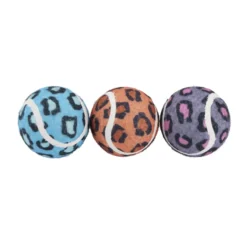 Tennisbolde med dyreprint 3-pk.