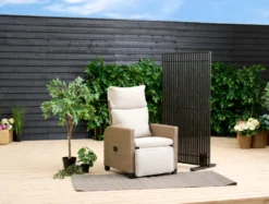 Terrasseafskærmning New York sort akacie - Sunlife®