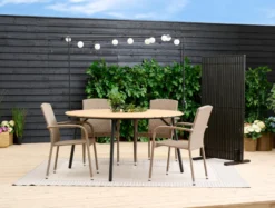 Terrasseafskærmning New York sort akacie - Sunlife®