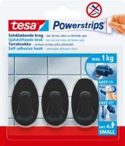 tesa® Powerstrips Kroge Oval Small sort 1 kg - 3 stk.
