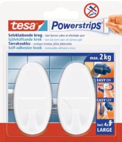 tesa® Powerstrips Kroge Oval Large 2 kg - 2 stk.