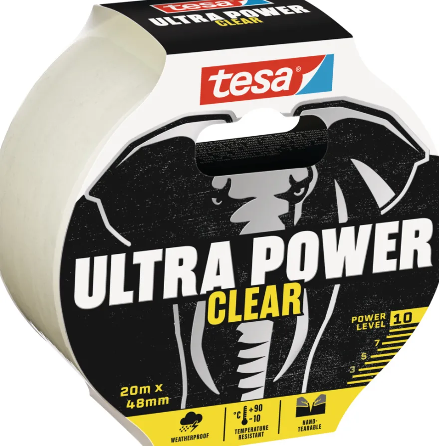 tesa® Ultra Power klar reparationstape 48 mm x 20 meter