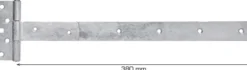 T-hængsel 380 mm galvaniseret