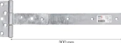 T-hængsel 300 mm galvaniseret
