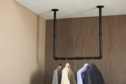 Tøjstativ til væg/loft Ø25 mm sort
